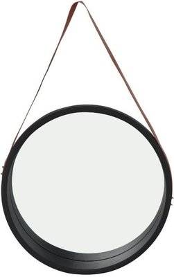 Home Quip Porthole Mirror with Strap (50 x 50cm)(Black)
