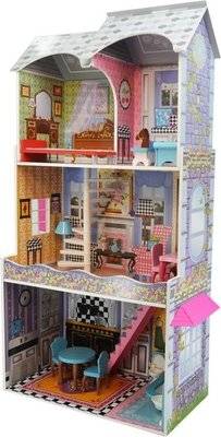 Doll House 3 Level With Spiral Staircase & Furniture Picture 1