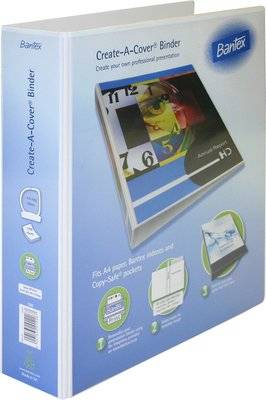 Bantex Presentation 4 D Ringbinder (A4)(50mm)(White)