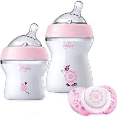 Chicco Natural Feeling Feeding Gift Set (Pink)