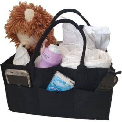 4AKid Felt Nappy Organiser Caddy  (Black)