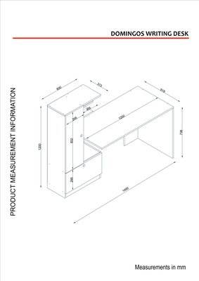 Homemark Armoire's Domingo Writing Desk (White)