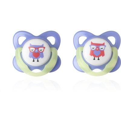 Tommee Tippee - Essentials Glow-in-the-Dark Soother (6 - 12 Months | Supplied May Vary | 2 Pack)