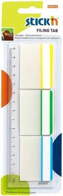 Stick N Repositionable Filing Tab (37x50mm)(3 Framed Colours)(Box of 12)
