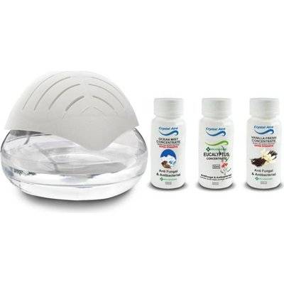 Crystal Aire Air Purifier with 3-Pack Concentrates (Eucalyptus, Ocean Mist & Vanilla)
