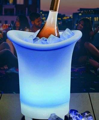 Polaroid Colour Changing LED Ice Bucket with Built in Bluetooth Speaker (Small)