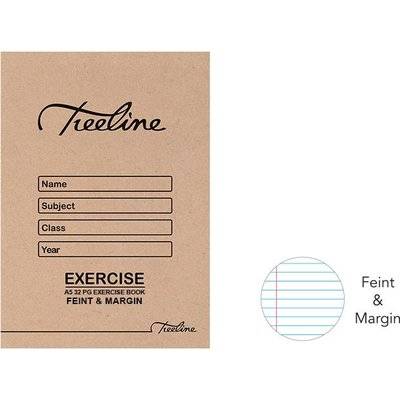 Treeline Feint and Margin Exercise Book (A5)(32 pages)(Pack of 25)