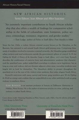We are Fighting the World - A History of the Marashea Gangs in South Africa, 1947-1999 (Paperback)