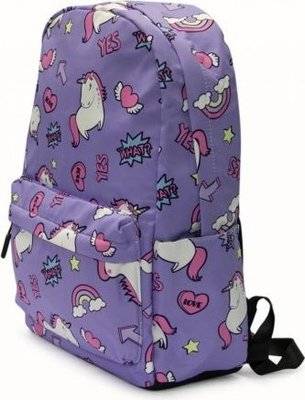 Kids Backpack (Unicorns | Light Purple)