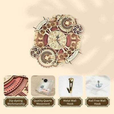 Robotime ROKR Time Art Zodiac Wall Clock (168 Pieces)