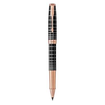 Parker Sonnet Fine Nib Rollerball Pen (Brown with Rose Gold Trim)(Black Ink) - Presented in a Gift B