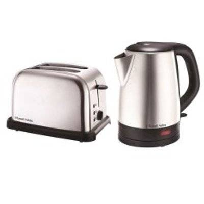 Russell Hobbs Toaster & Kettle Combo Breakfast Pack (Silver) Picture 1