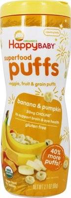 Happy Baby Superfood Puffs - Banana & Pumpkin (60g) Picture 1