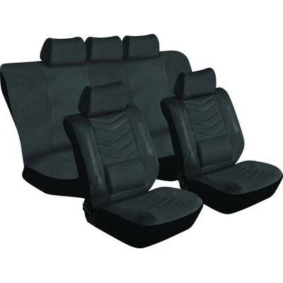 Stingray Grandeur Full Car Seat Cover Set (11 Piece) (Black)