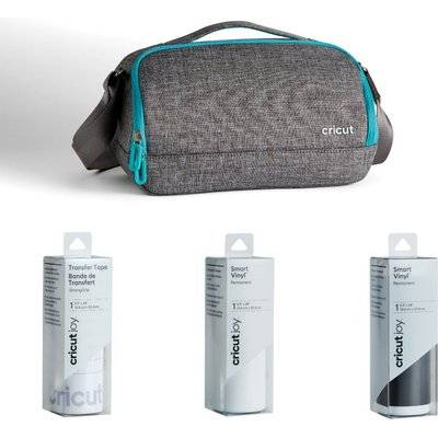 Cricut Joy Machine Carry Case, Transfer Tape and Vinyl Bundle - Compatible with Cricut Joy