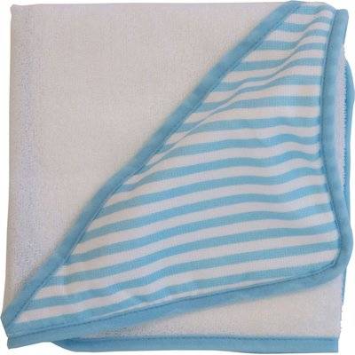 Snuggletime Supersoft Hooded Microfibre Towel (Blue Stripe)