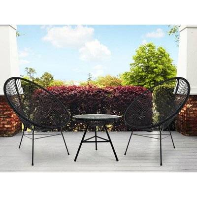 Fine Living Rope Coffee Table (Black)