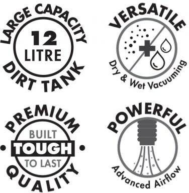 Bennett Read Tough Vacuum Cleaner (12L)