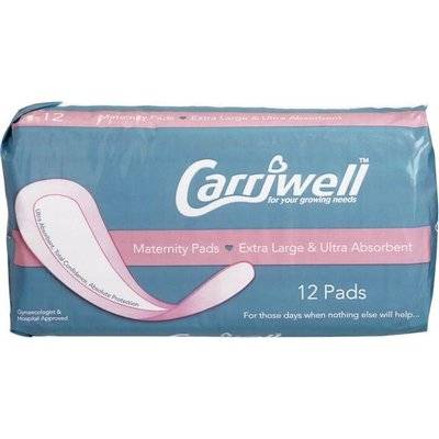 Carriwell Maternity Pads Extra Large & Ultra Absorbent (12 Pack)