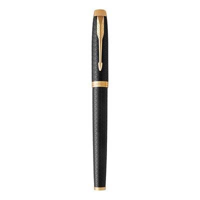 Parker IM Premium Fine Nib Rollerball Pen (Black with Gold Trim)(Black Ink) - Presented in a Gift Bo