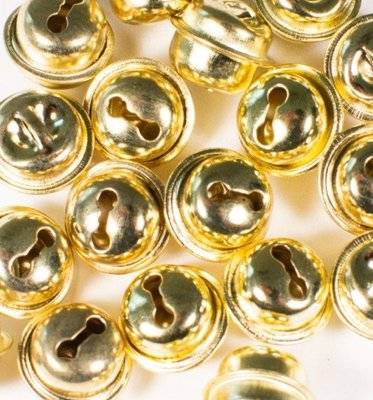 Dala Round Bells Ornaments (13mm)(Pack of 8)(Gold) Picture 1