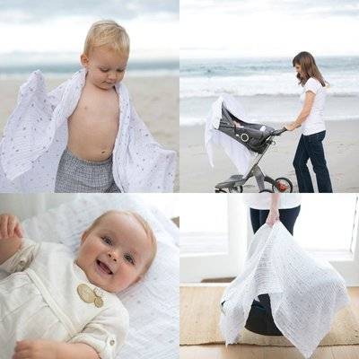 Snuggletime Breathable Cotton Muslin Receiver (Supplied Colour May Vary) Picture 2
