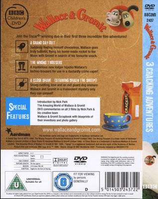 Wallace And Gromit - 3 Cracking Adventures - A Grand Day Out / The Wrong Trousers / A Close Shave (D