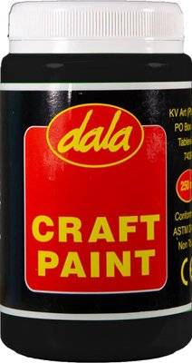 Dala Craft Paint (Waterproof)(Satin Sheer Finish)(250ml)(Black) Picture 1