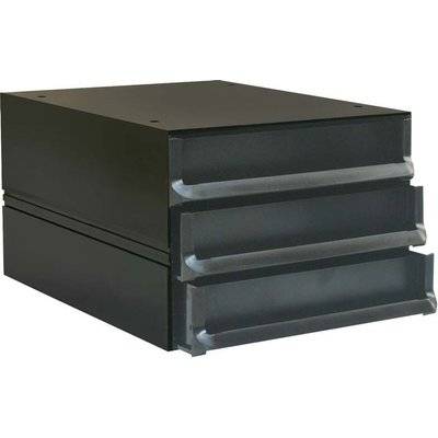 Bantex Texo Modular 3 Drawer Storage System (Black)