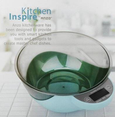 Kitchen Inspire Digital Scale with Plastic Bowl