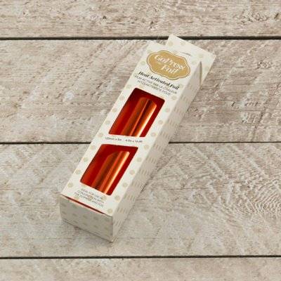 Couture Creations GoPress Heat Activate Foil (Red Copper with Iridescent Square Pattern)(125mm x 5m)