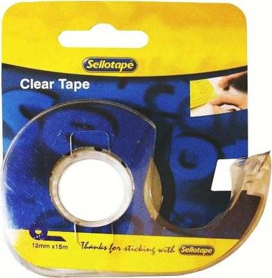 Sellotape Clear Tape with Dispenser (12mm x 15m)