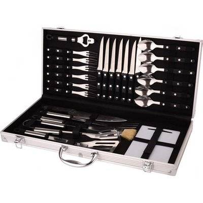 Oztrail Stainless Steel Cutlery & BBQ Set (26 Piece)