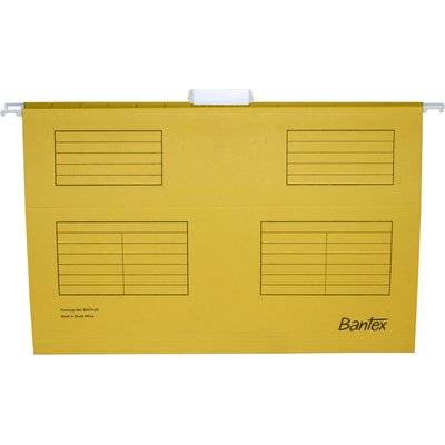Bantex B3470 Suspension Files (Foolscap)(Yellow)(25 Pack)
