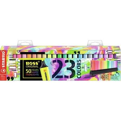 Stabilo Boss Original Highlighter Desk Set - Assorted Colours (Set of 23)
