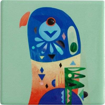 Maxwell & Williams Pete Cromer Ceramic Square Tile Coaster - Lorikeet (9.5cm) Picture 1