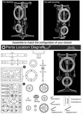Academy Da Vinci Series 8: Clock Model Kit Picture 3