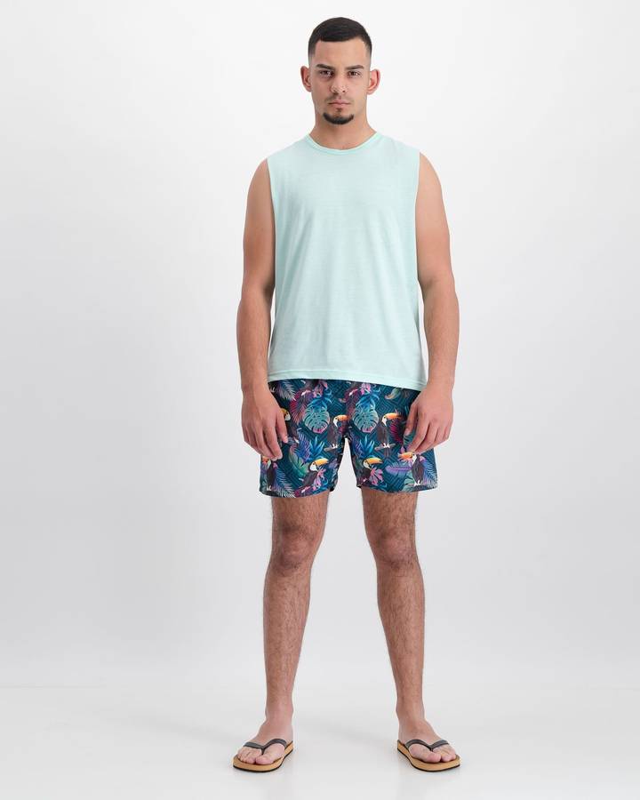 Style Mode Mens Print Board Shorts - Multi (34)