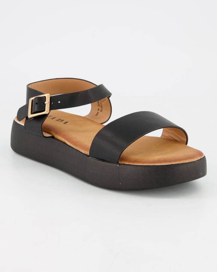 Jada Footwear Platform Sandal - Black Mono (8)