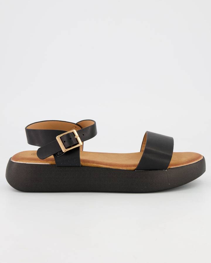 Jada Footwear Platform Sandal - Black Mono (8)