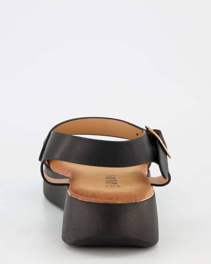Jada Footwear Platform Sandal - Black Mono (8)