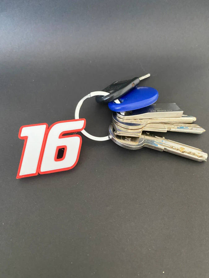 Ferrari Leclerc Keychain 3D Printed