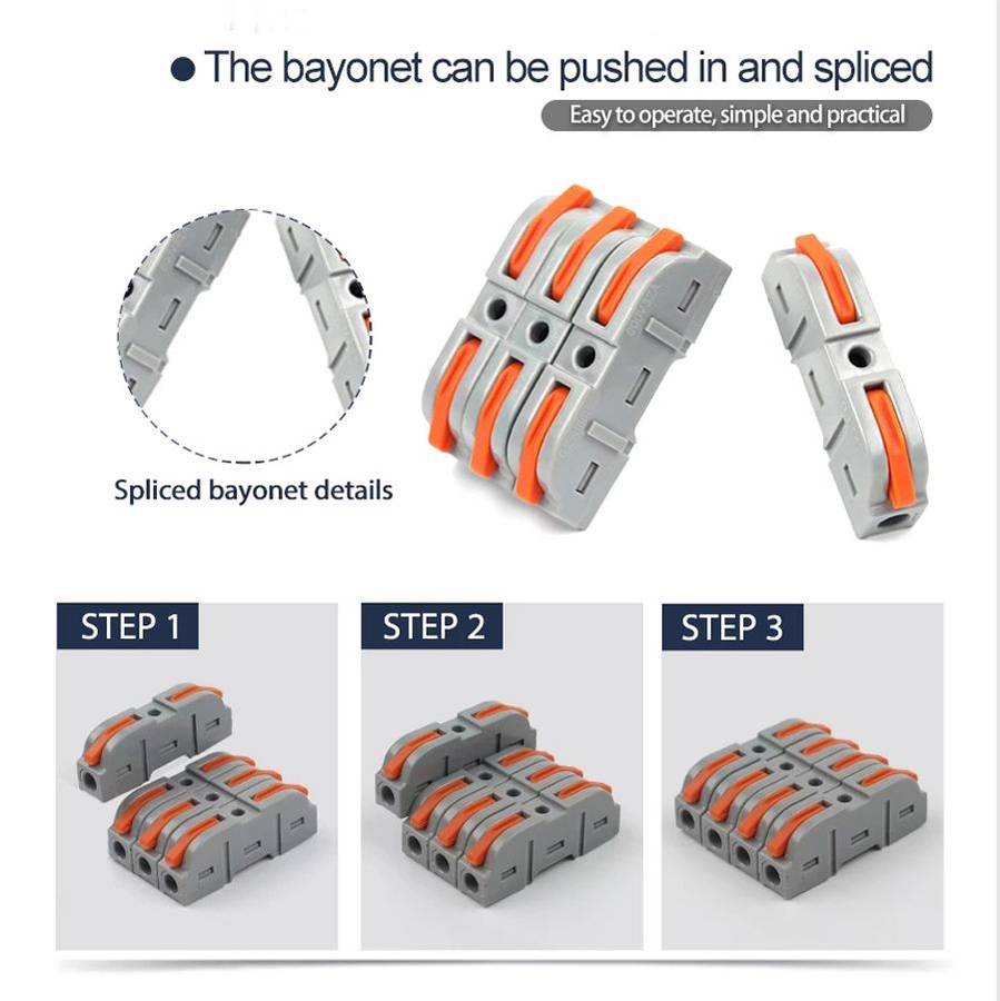 50 Piece 1 to 1 Quick Splicing Butt Wire Terminal Splicing Connectors