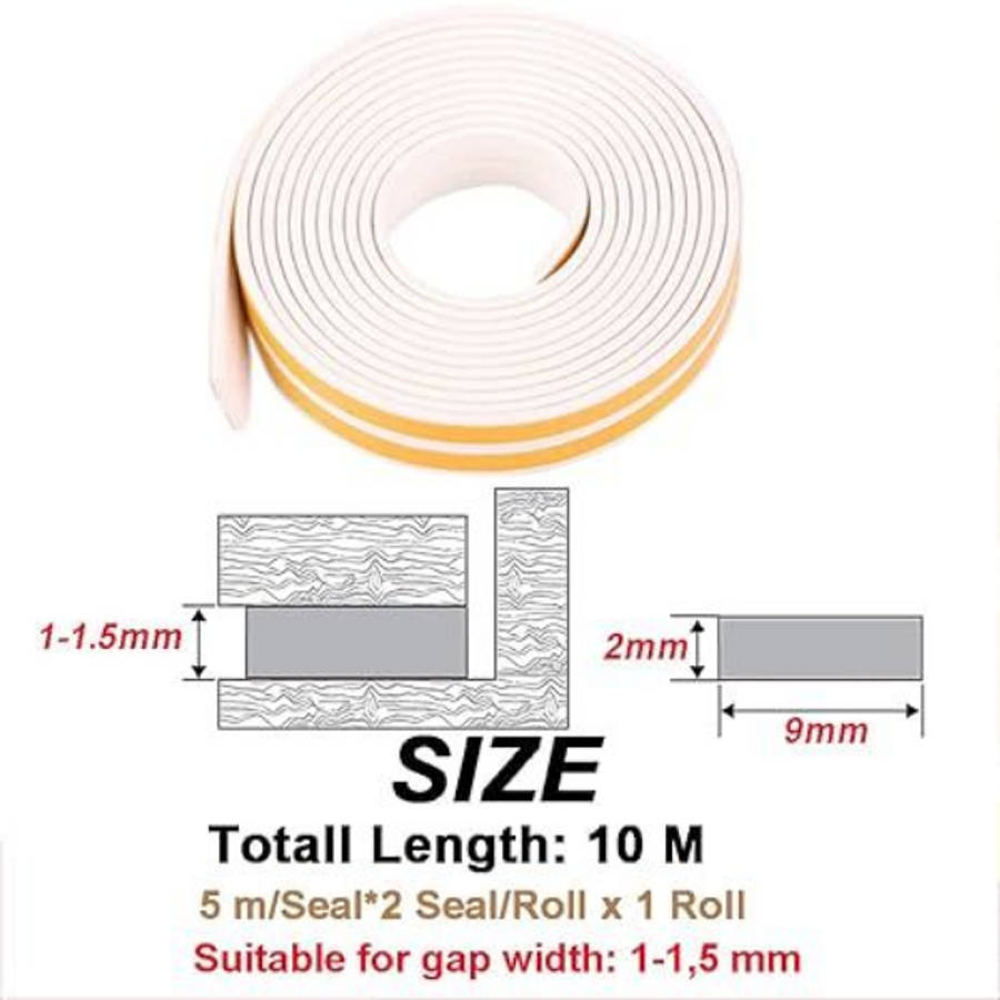 Universal Door and Window Weather Seal and Soundproofing Type I - 10 Metres