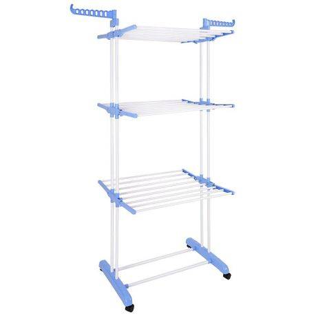 3 Layer Drying Rack - Layered Clothes Hanger - Blue