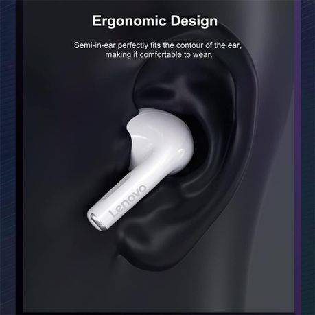 LENOVO - LP80 - RGB Lighting Transparent Design Wireless Earphones - Black