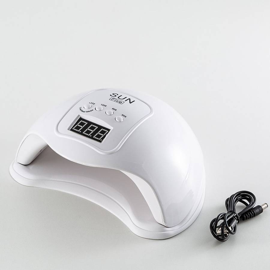 48W SUN Five Nail Curing Drying Lamp with Infrared Sensing Auto on Function - White
