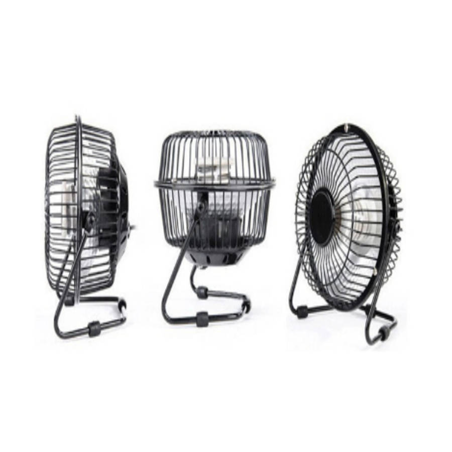 USB Mini Desk Fan Green - 4 Inch - Metal