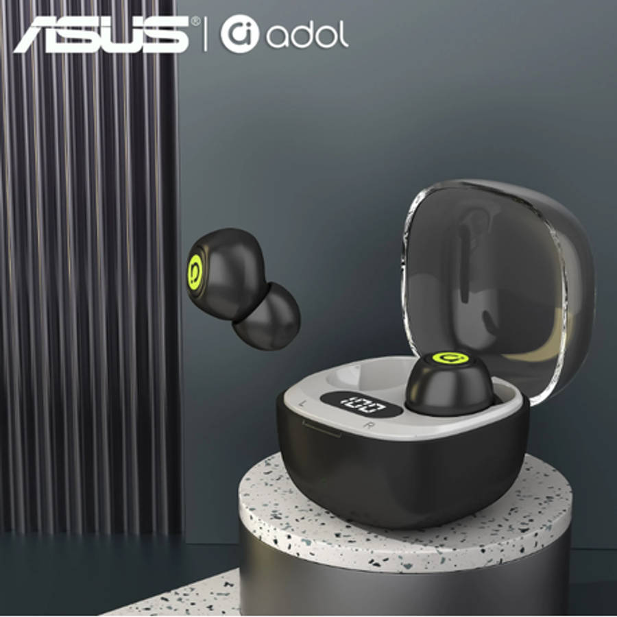 ASUS - AS101 - Semi-In-Ear Noise Cancelling Earbuds With Mic - Black