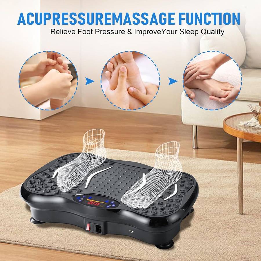 Whole Body Exercise 3D Slim Machine Vibration Plate Fitness Massager - Red